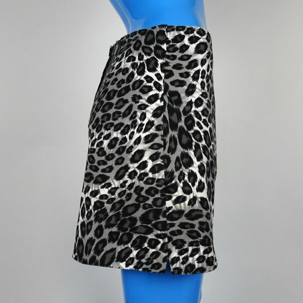 Leopard Animal Print Pancil Mini Skirt Juniors 9 - Picture 3 of 4